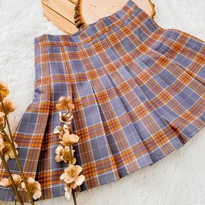 Plaid Pleated Skirt